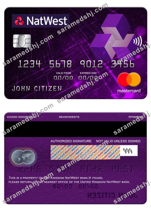 United Kingdom NatWest bank mastercard